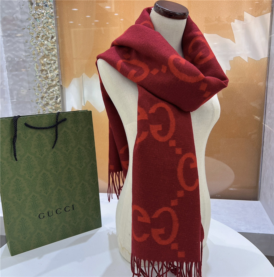 Gvc*1 cashmere gg logo scarf