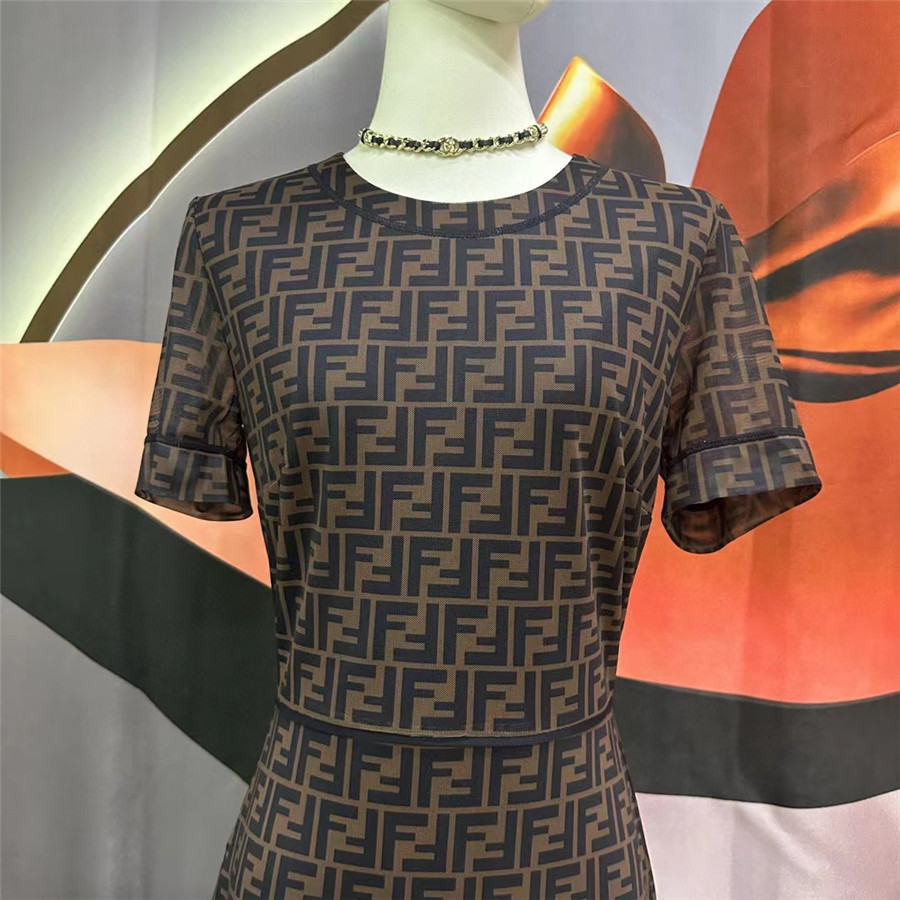 F**di ff logo short sleeve dress