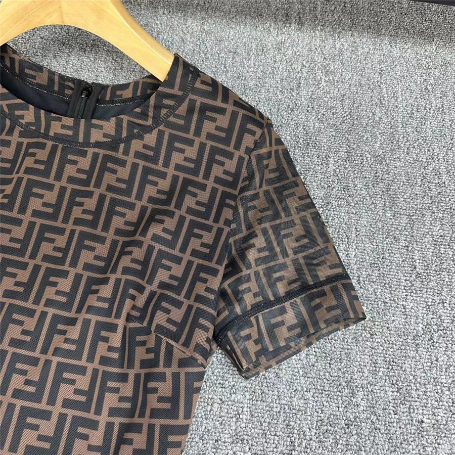 F**di ff logo short sleeve dress