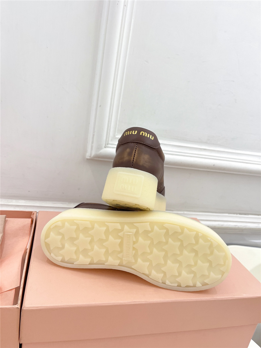 Miu Miu Platform Lace-Up Sneakers