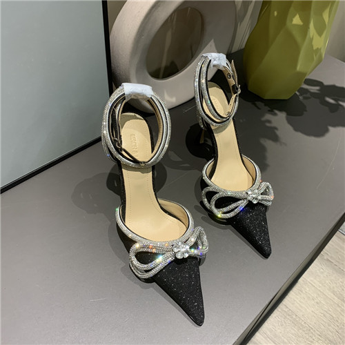mach and mach bow rhinestone heels