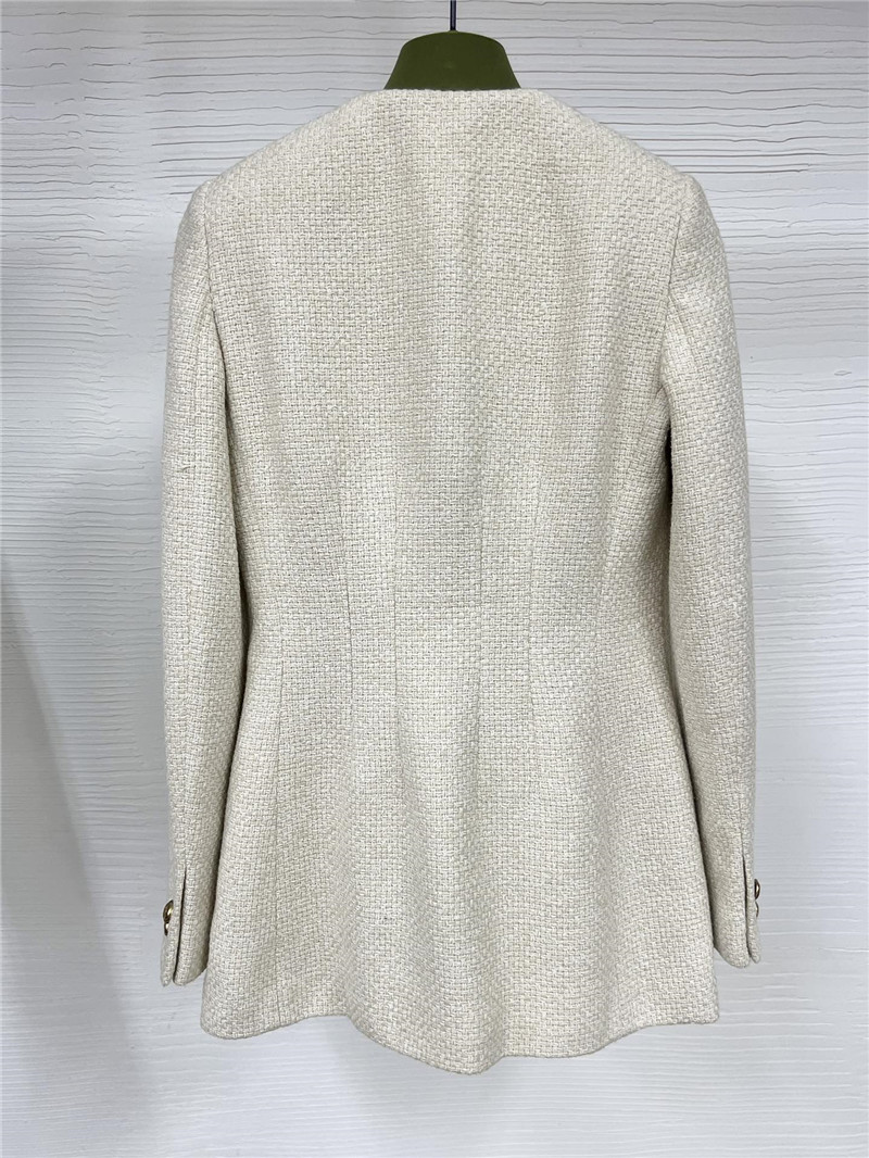 Gvc*1 gg tweed v-neck coat