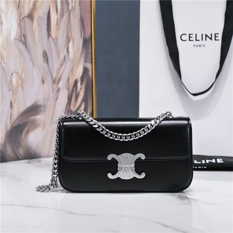 Ce1i*e triomphe chain shoulder bag in black