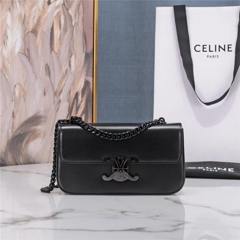 Ce1i*e triomphe shoulder bag in shiny calfskin
