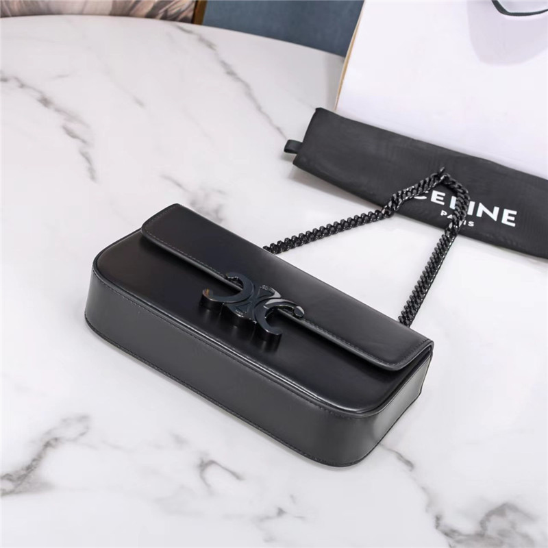 Ce1i*e triomphe shoulder bag in shiny calfskin