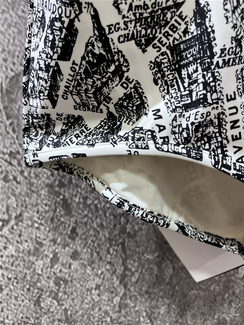 D10r map paris printed swimsuit