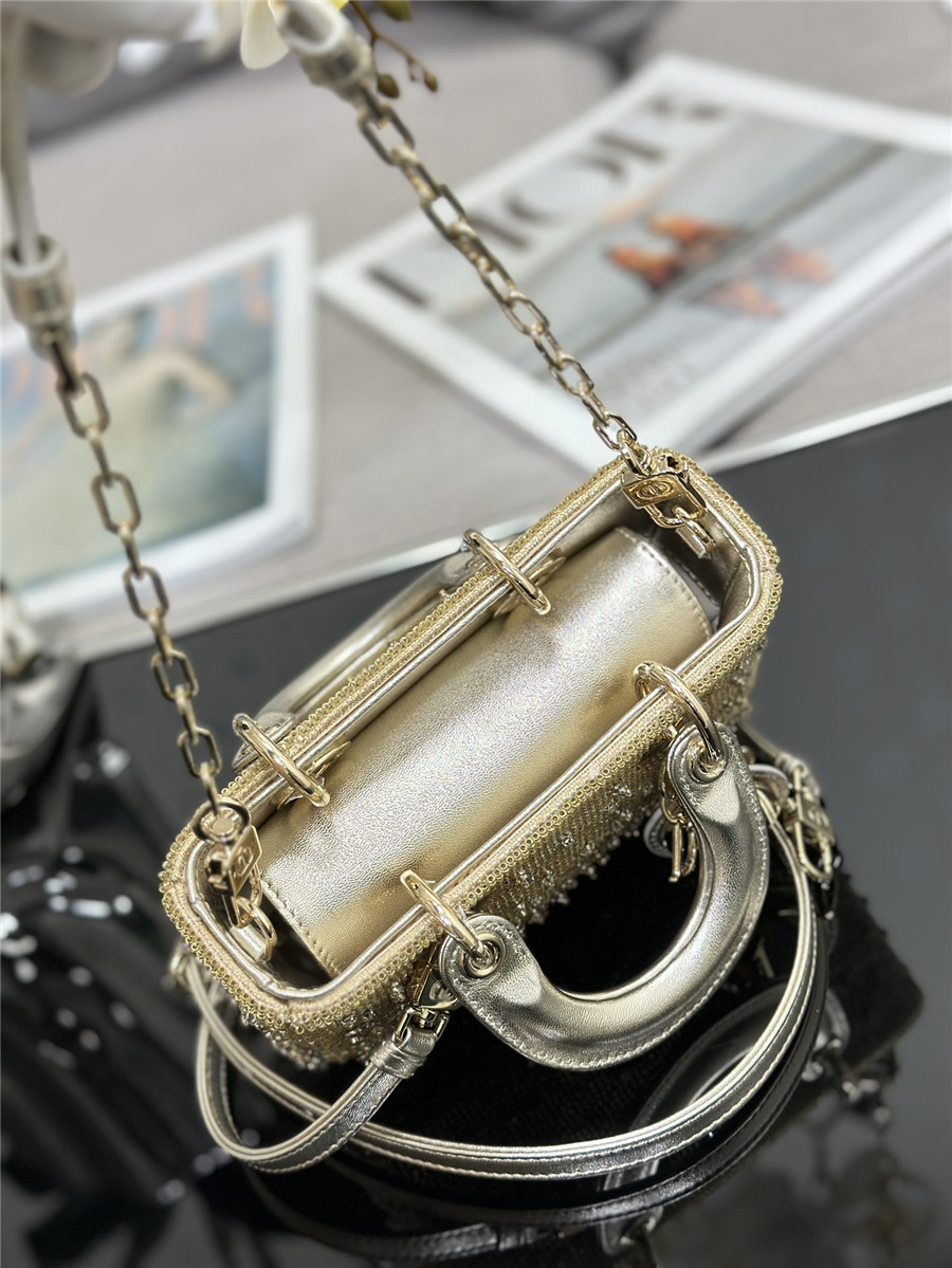 D10r lady d-joy mini embroidered beaded bag