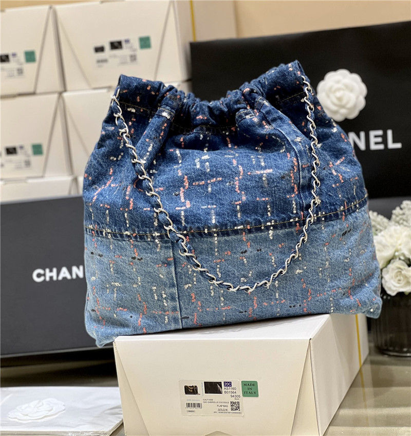 Ch**el colorful 22 handbag denim bag