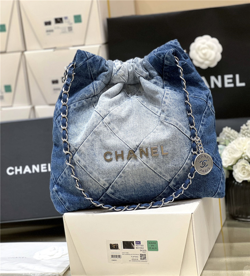 Ch**el 22 handbag denim bag