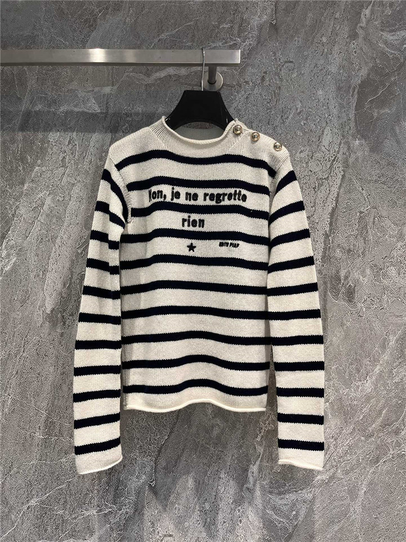 D10r cashmere knitted striped sweater