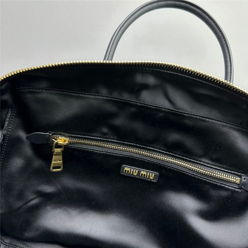 Miu Miu Leather Beau Bag Black