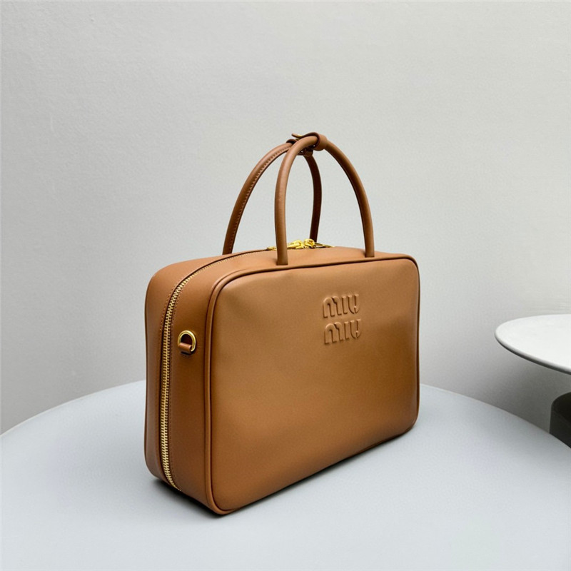 Miu Miu Leather Beau Bag Brown