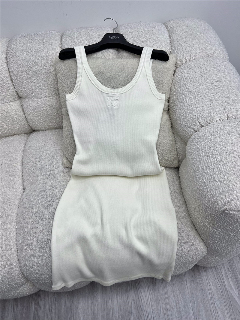 A1exa*der wang logo embossed knitted sundress