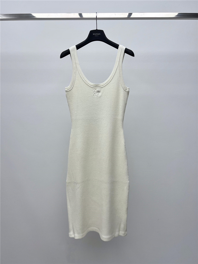 A1exa*der wang logo embossed knitted sundress