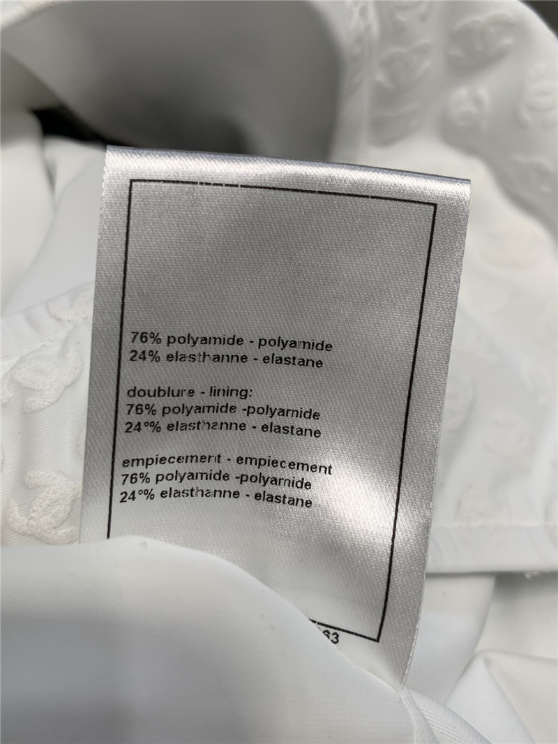 Ch**el striped bralette one-piece swimsuit