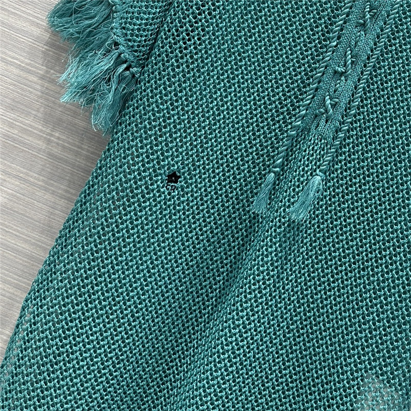 D10r wispy crochet knit smock dress