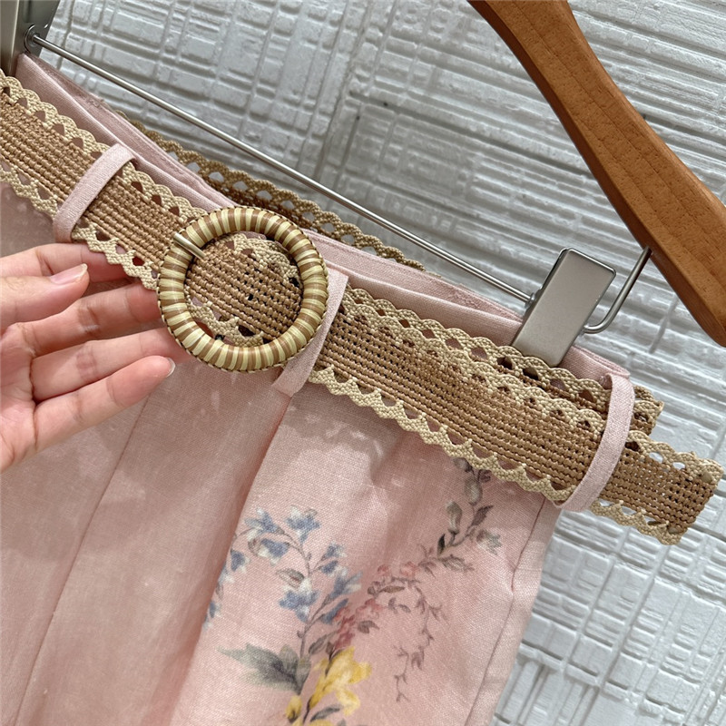 zimm linen cotton high waisted shorts