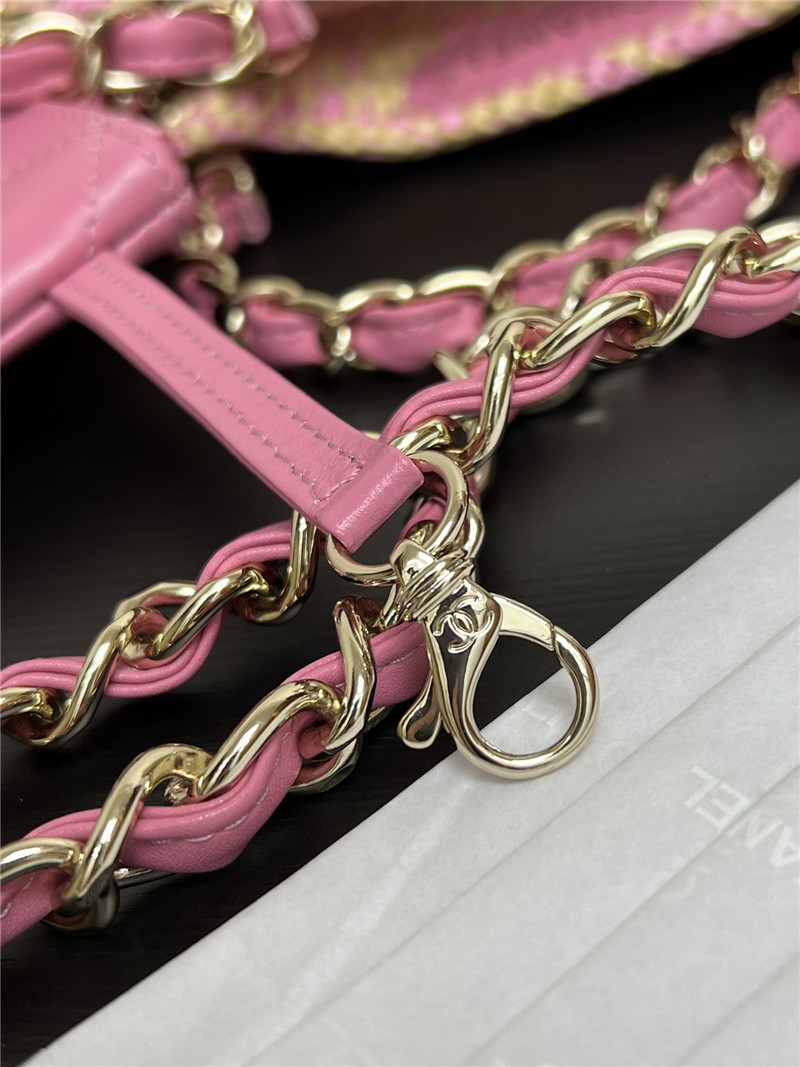 Ch**el coco raffia weave bag