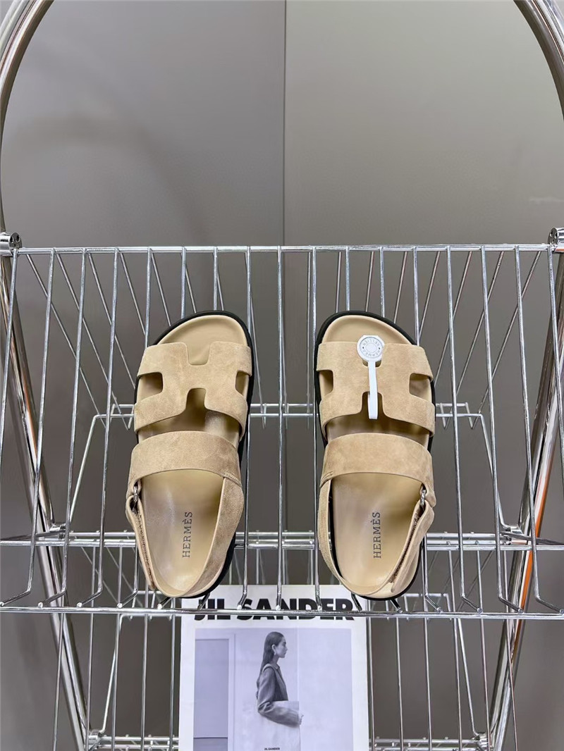 H**me5 chypre sandal beige suede calfskin