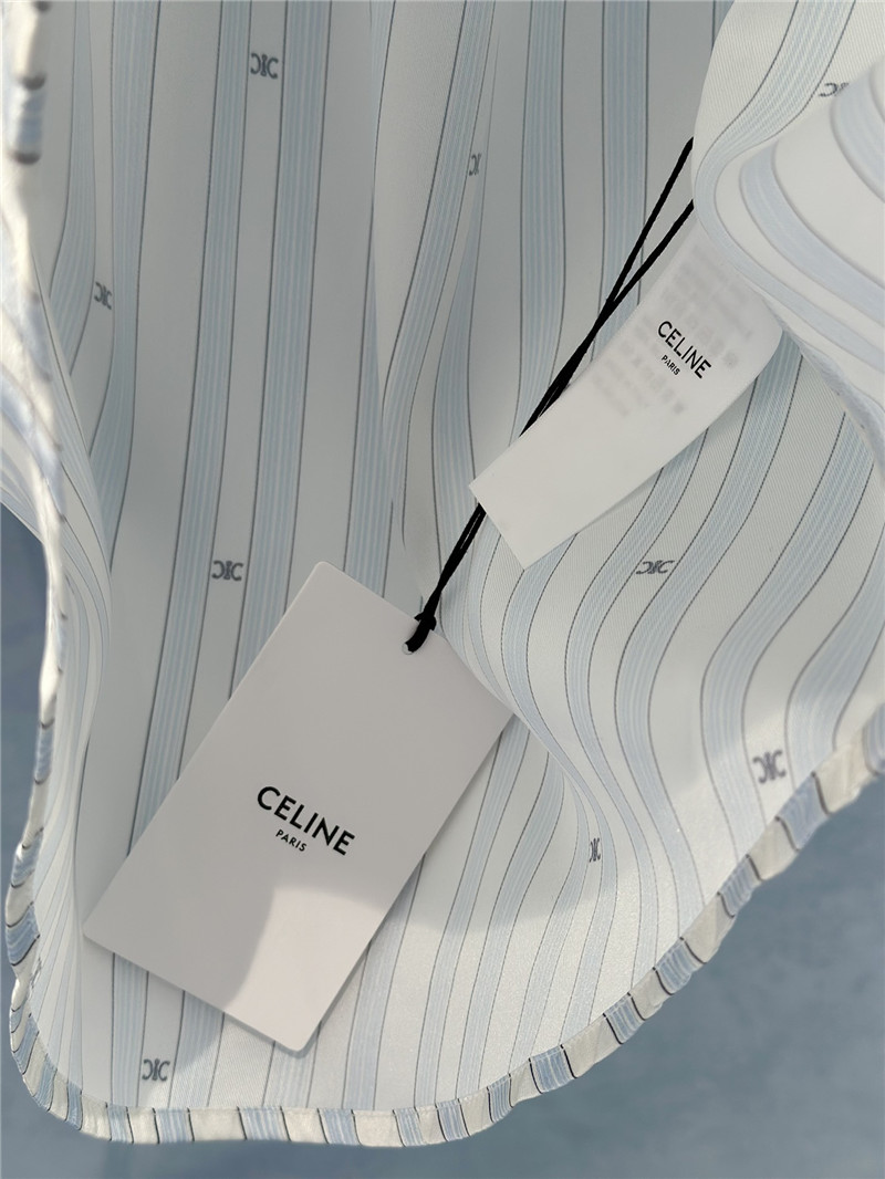 Ce1i*e logo striped arc de triomphe tie shirt
