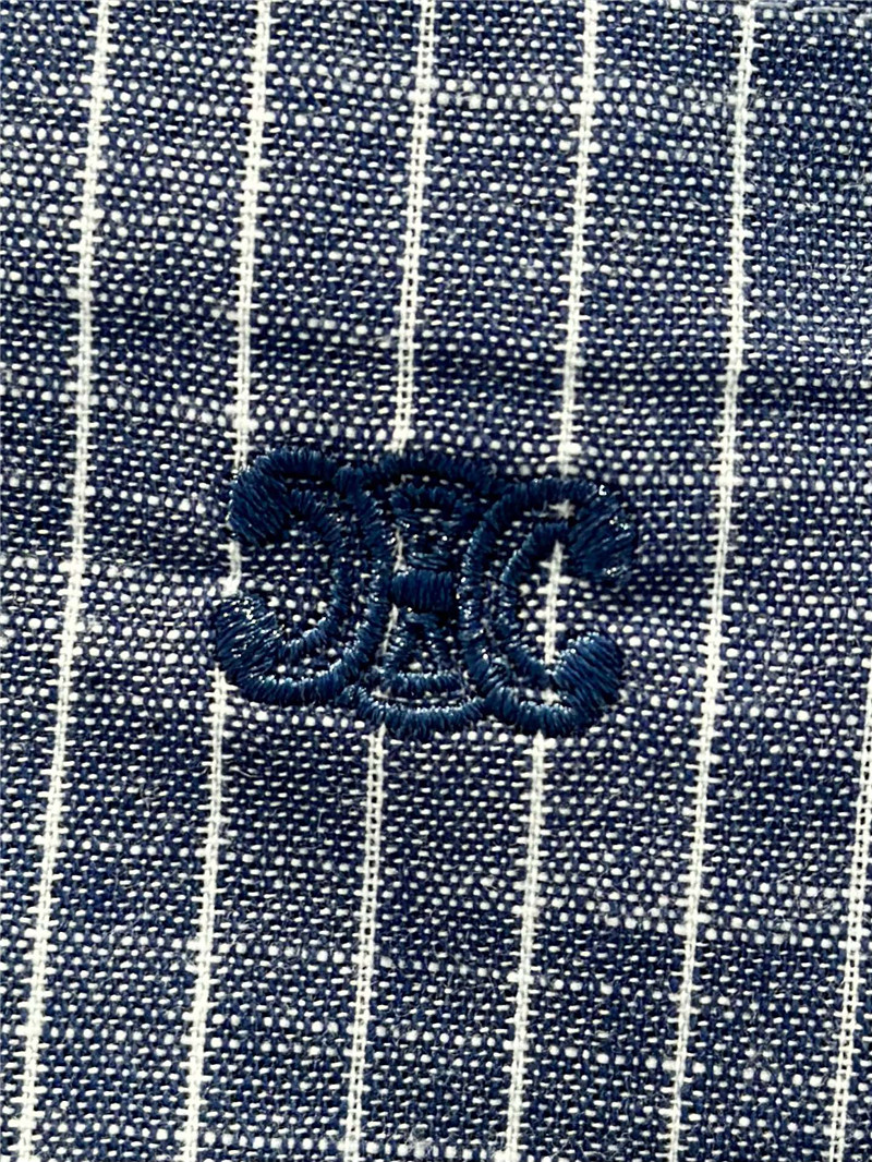 Ce1i*e logo denim striped shirt