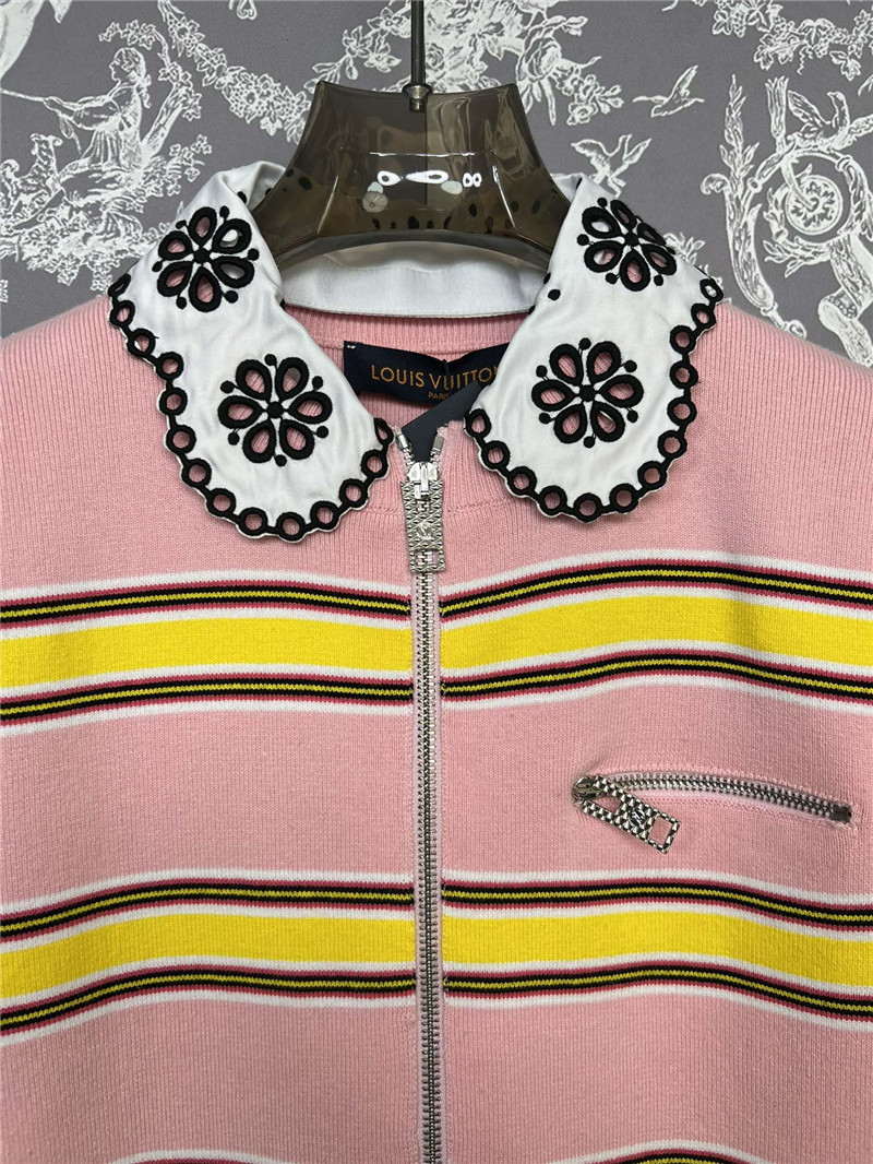 l0vis Vvtt0n lv striped knit short sleeves