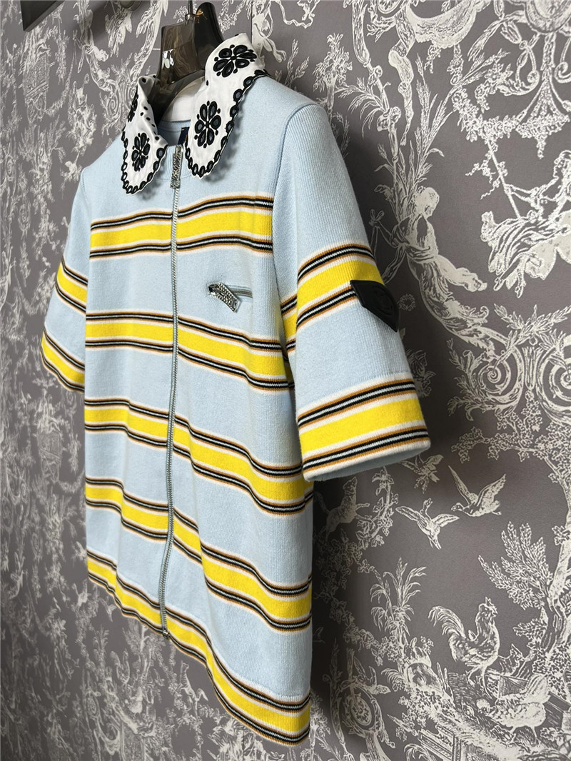 l0vis Vvtt0n lv striped knit short sleeves