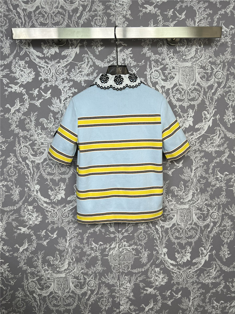 l0vis Vvtt0n lv striped knit short sleeves