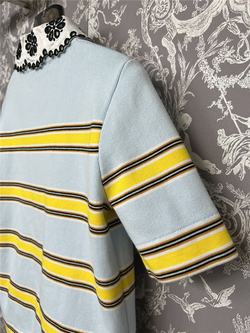 l0vis Vvtt0n lv striped knit short sleeves