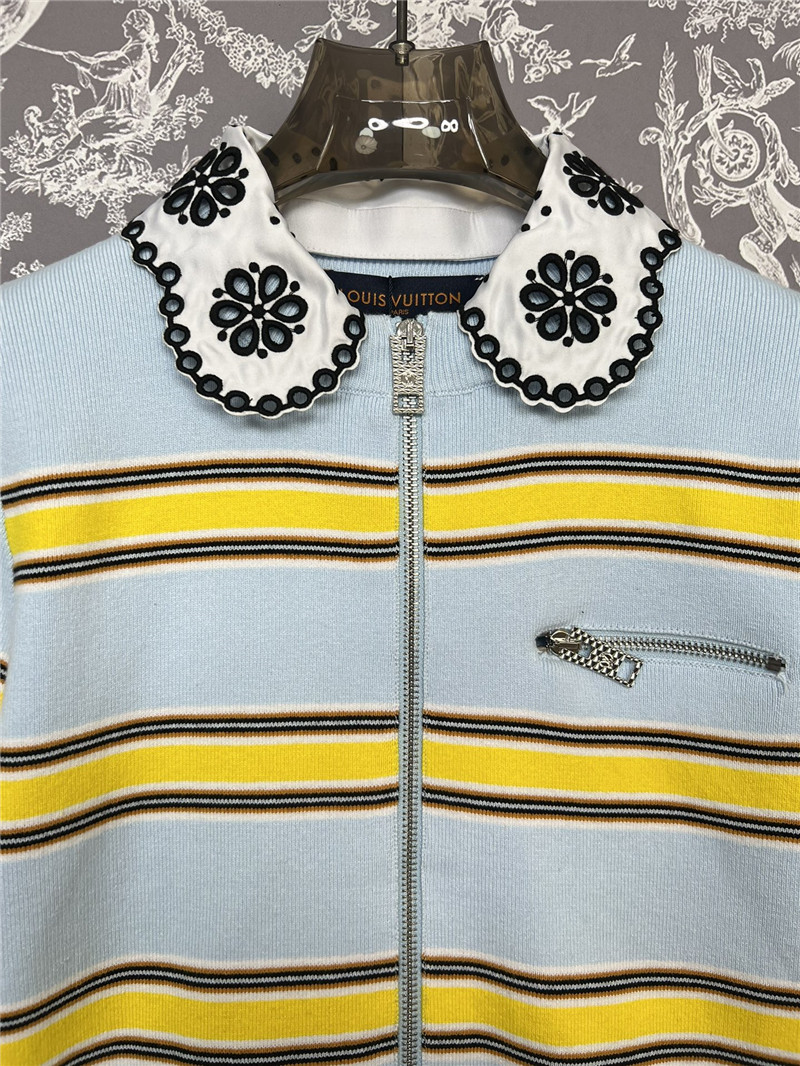 l0vis Vvtt0n lv striped knit short sleeves