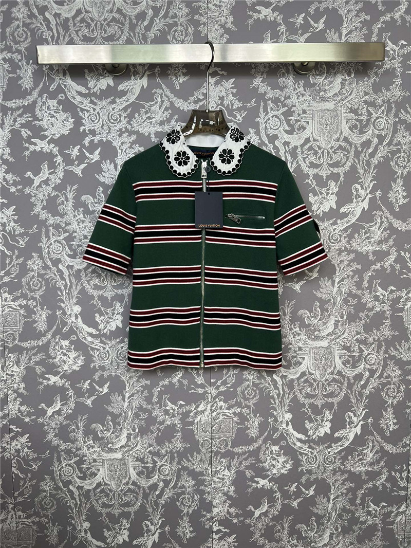 l0vis Vvtt0n lv striped knit short sleeves