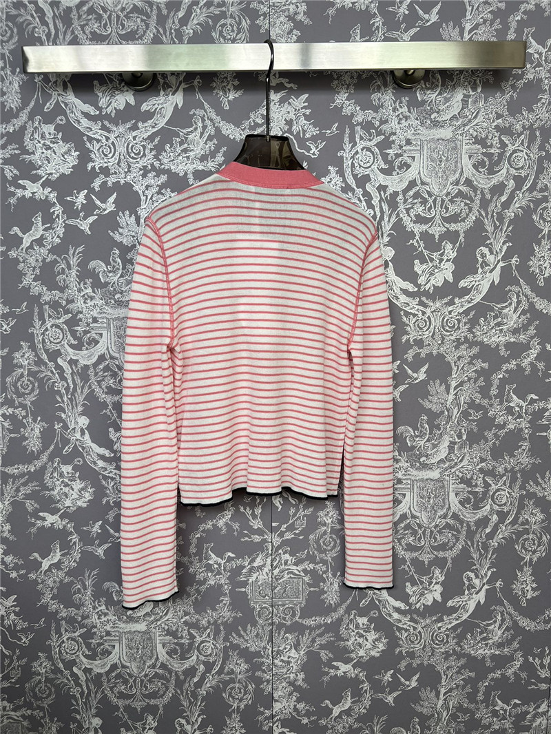 D10r cd striped five-pointed star button knitted cardigan