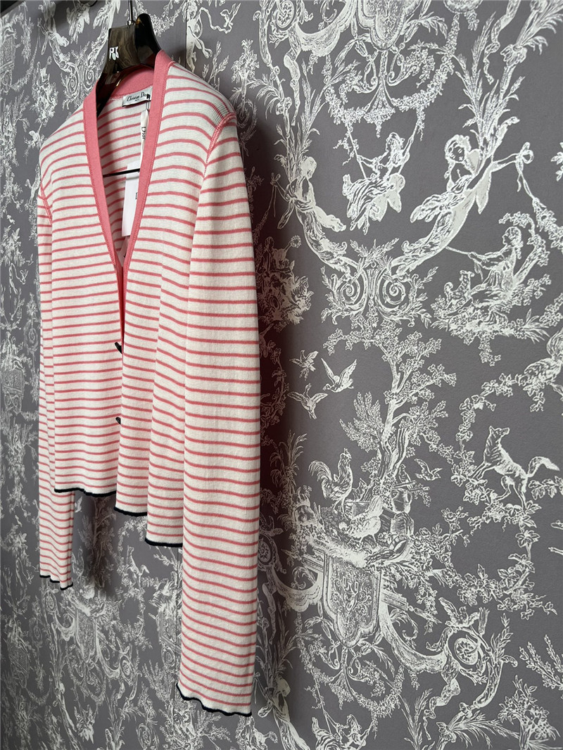 D10r cd striped five-pointed star button knitted cardigan