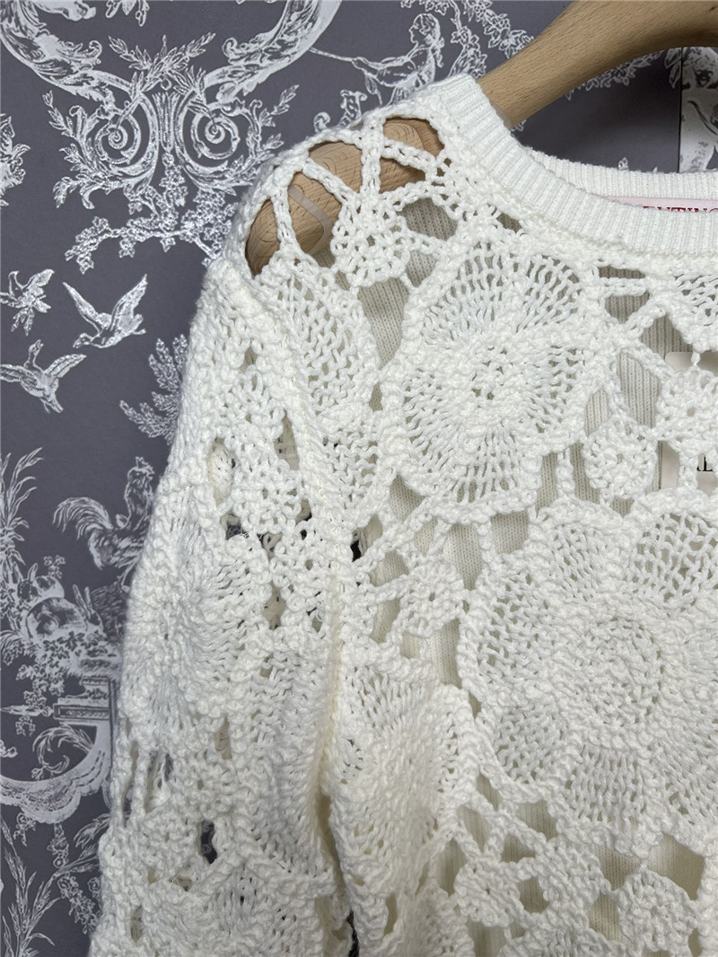 Va1e*ntin0 embroidered long-sleeved sweater