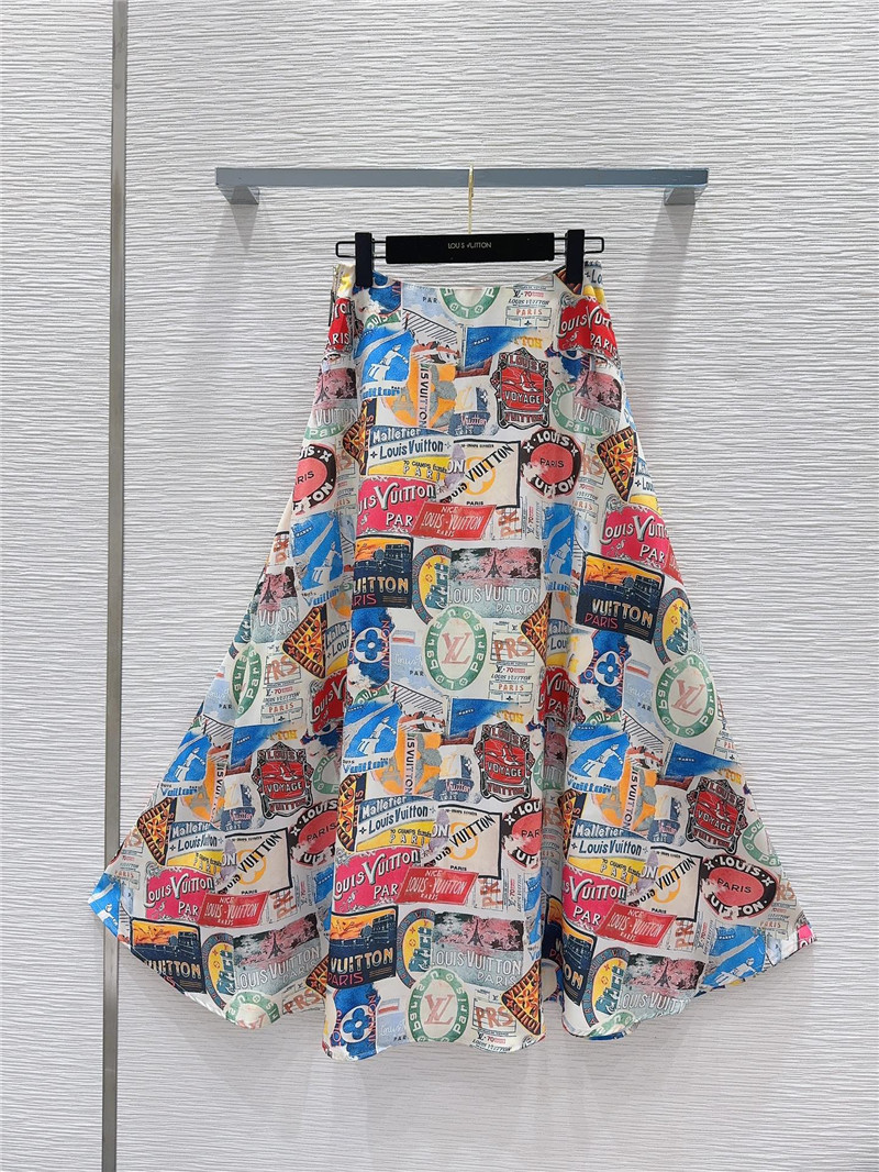l0vis Vvtt0n lv elysee palace printed long skirt