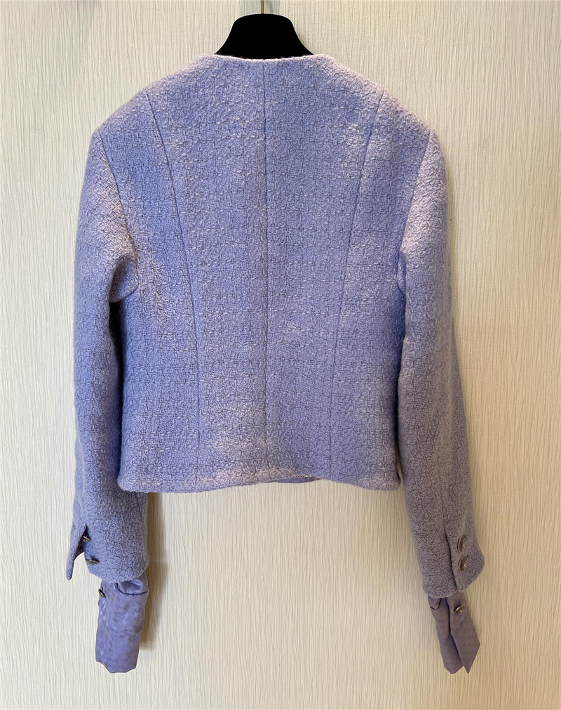 Ch**el v-neck classic tweed jacket