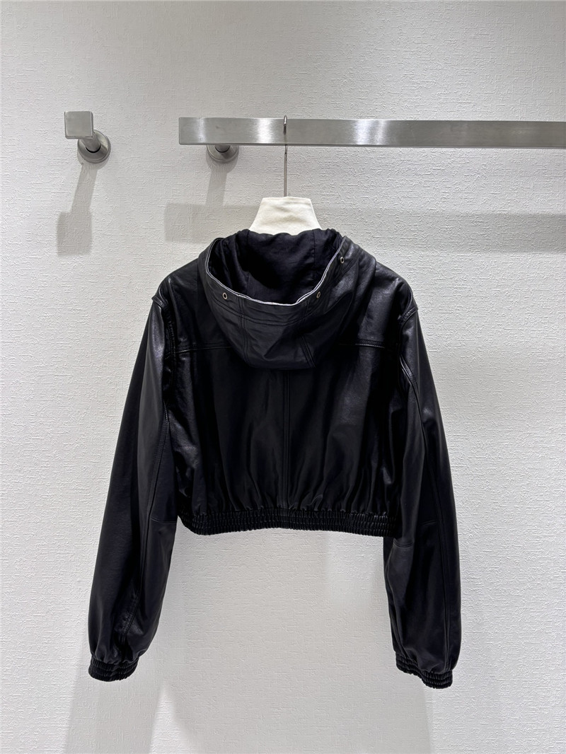 Ba1en*iaga hooded cropped sheepskin jacket