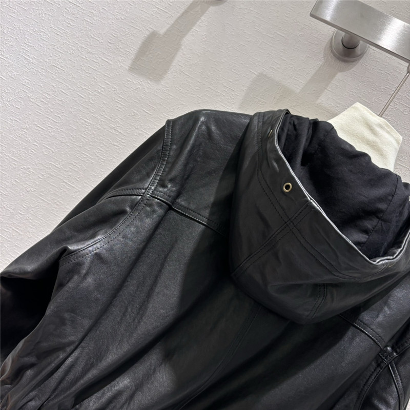 Ba1en*iaga hooded cropped sheepskin jacket