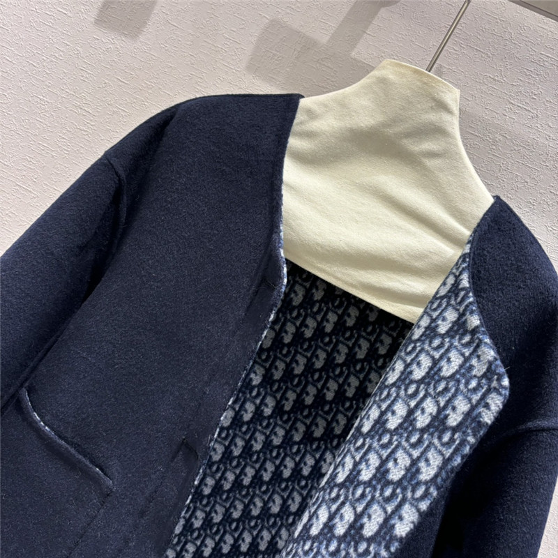 D10r striped letter jacquard jacket