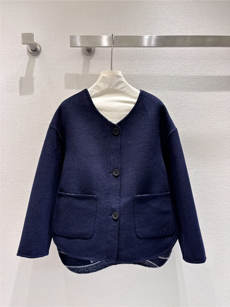 D10r striped letter jacquard jacket