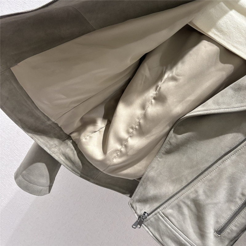 BC Grey Suede Biker Jacket