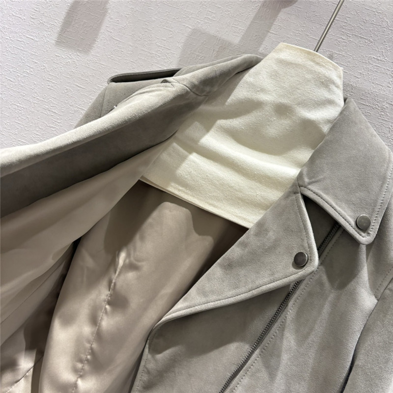 BC Grey Suede Biker Jacket