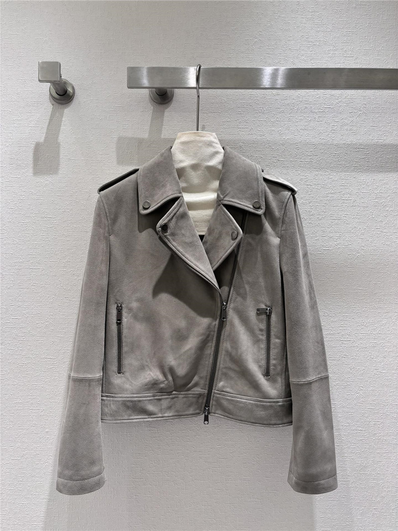 BC Grey Suede Biker Jacket