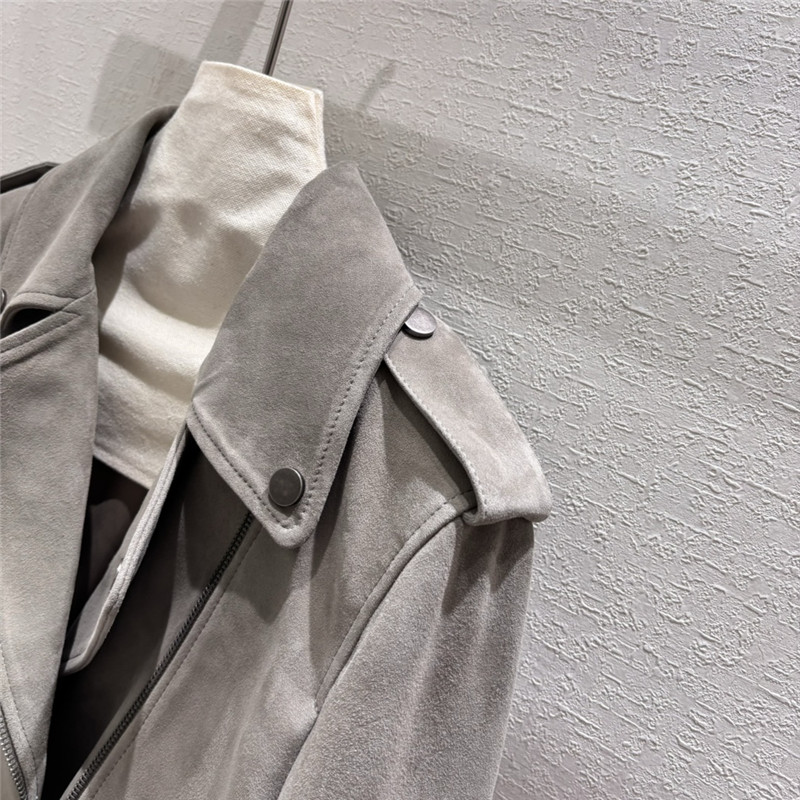 BC Grey Suede Biker Jacket