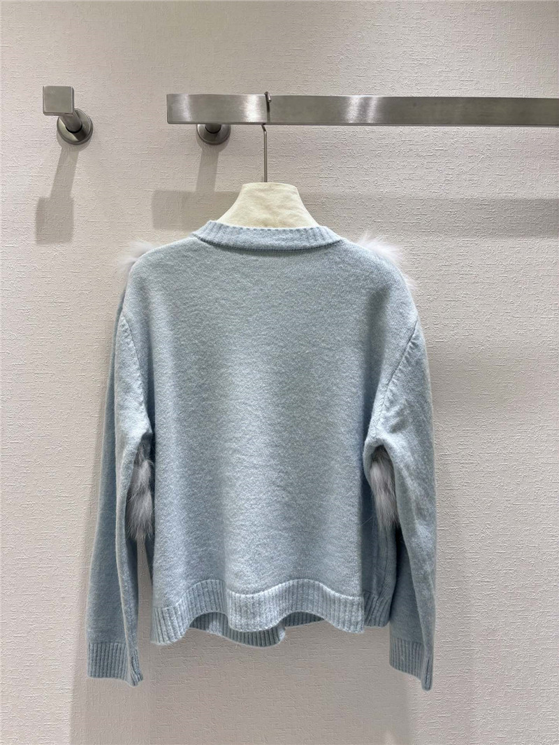 Wool fox fur top coat wool skirt suit