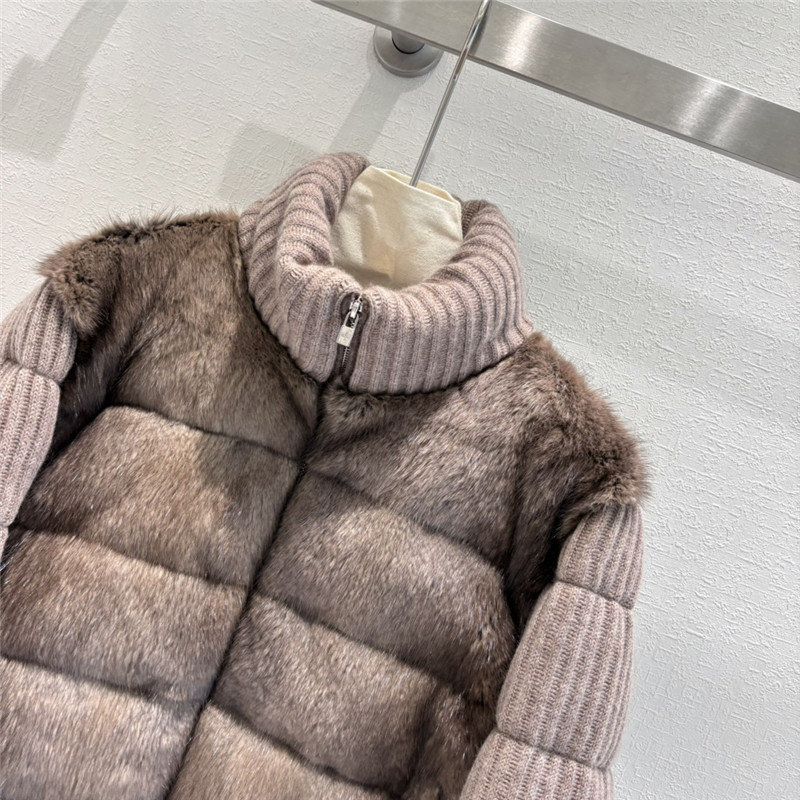 L0r0 P1ana mink cashmere knitted goose down jacket