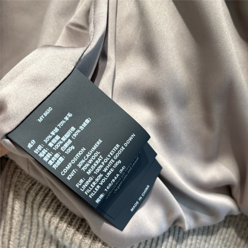 L0r0 P1ana mink cashmere knitted goose down jacket