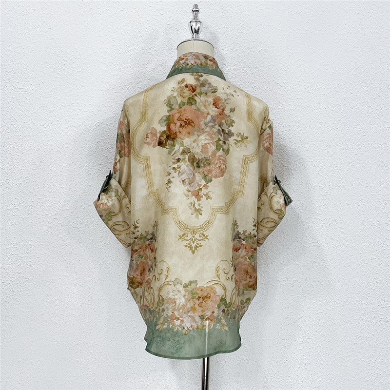 zimm silk top wide leg pants set