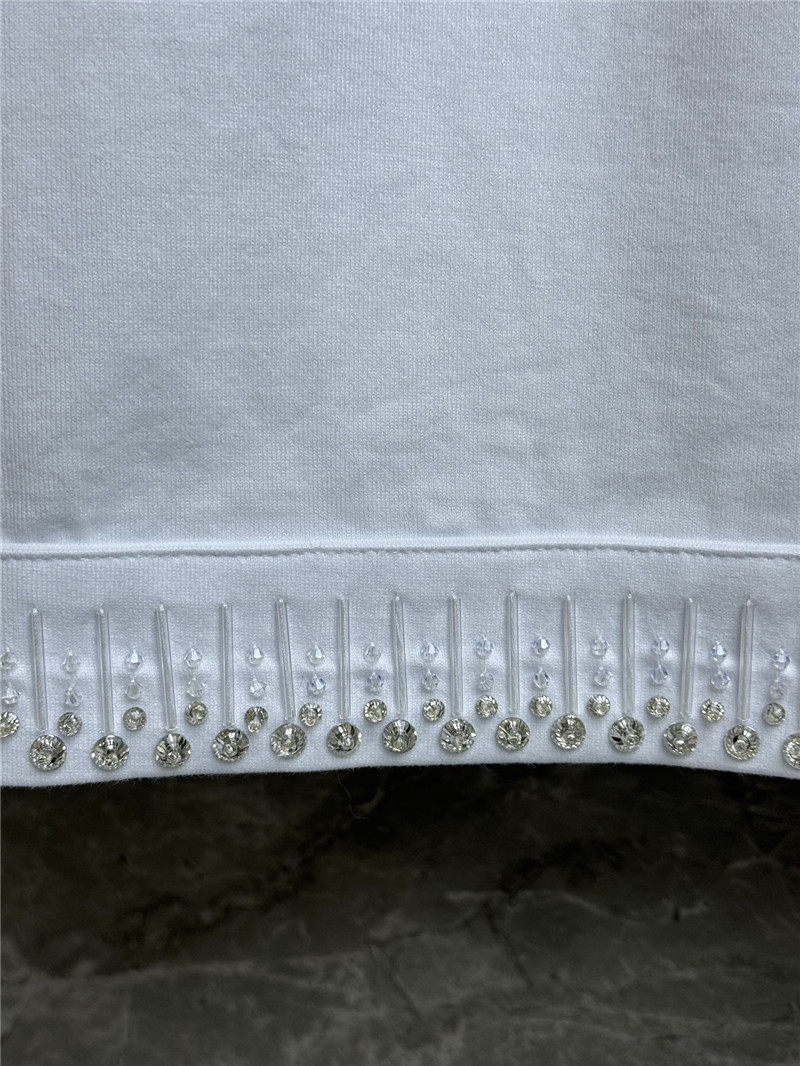 F**di beaded round neck t shirt