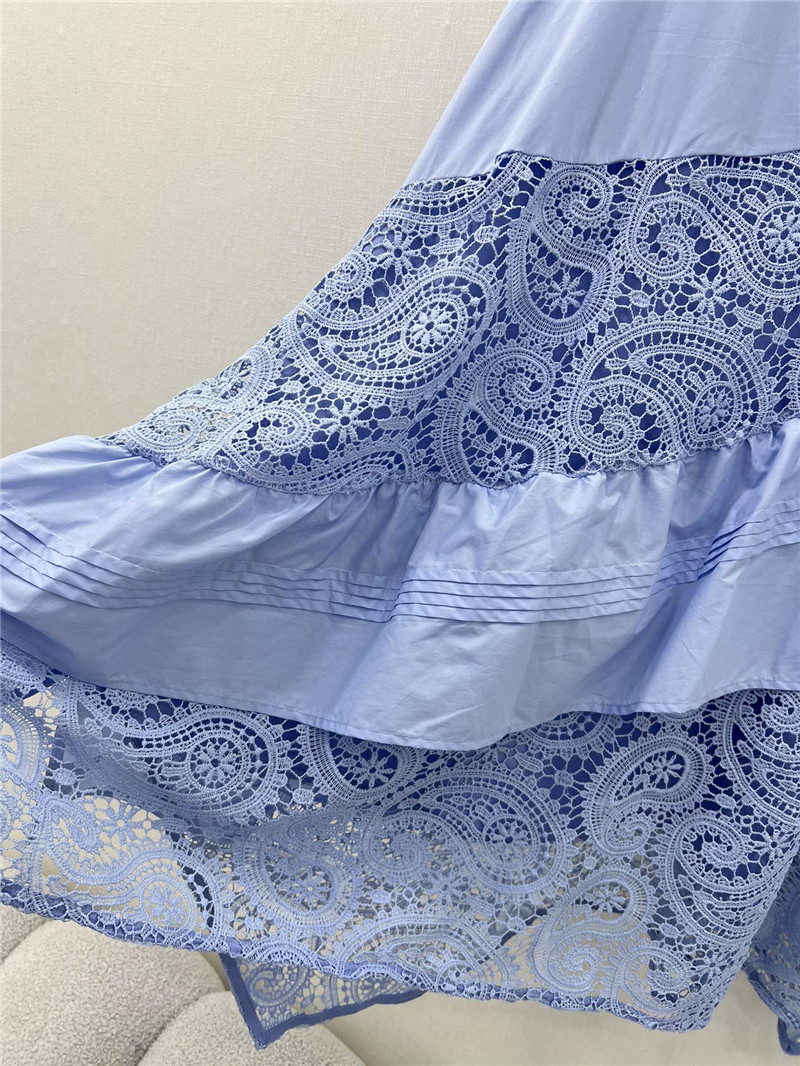 zimm water-soluble lace patchwork irregular skirt